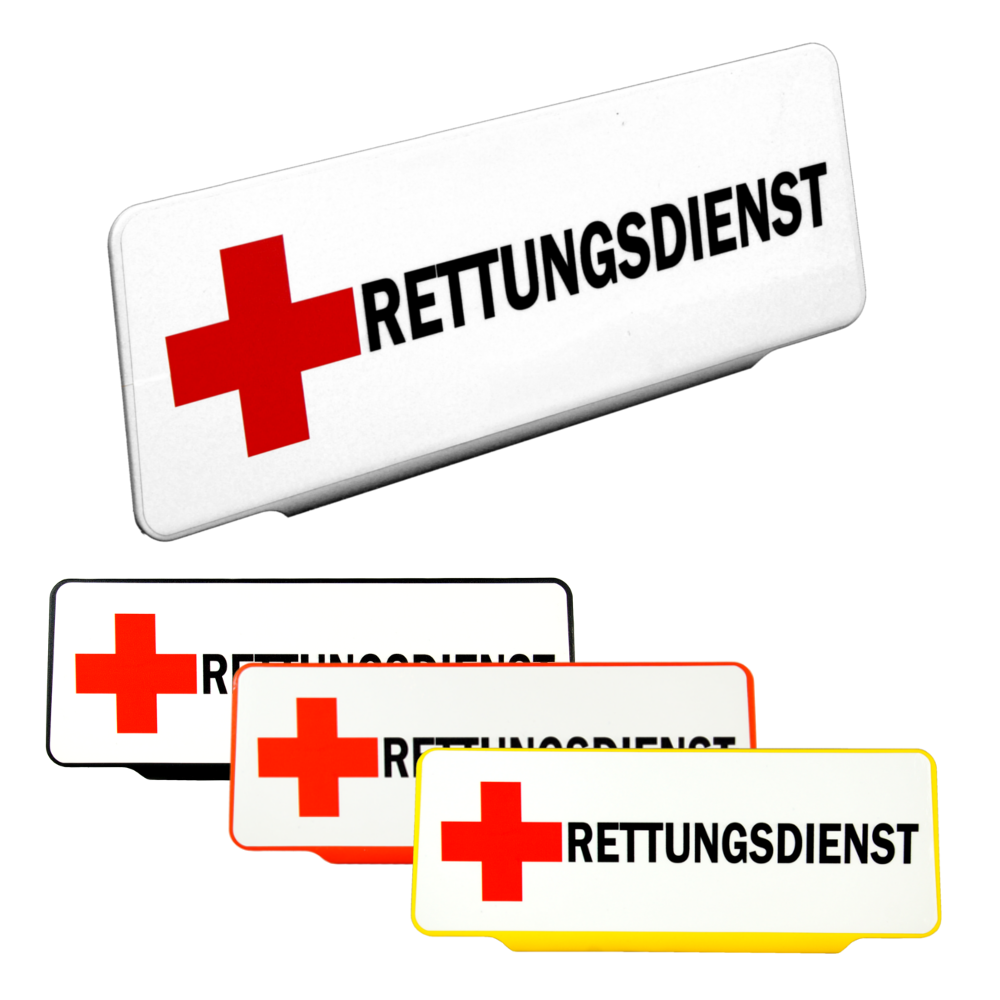 RETTUNGSDIENST - Einsatzschild | Dienstschild | Clip Technology
