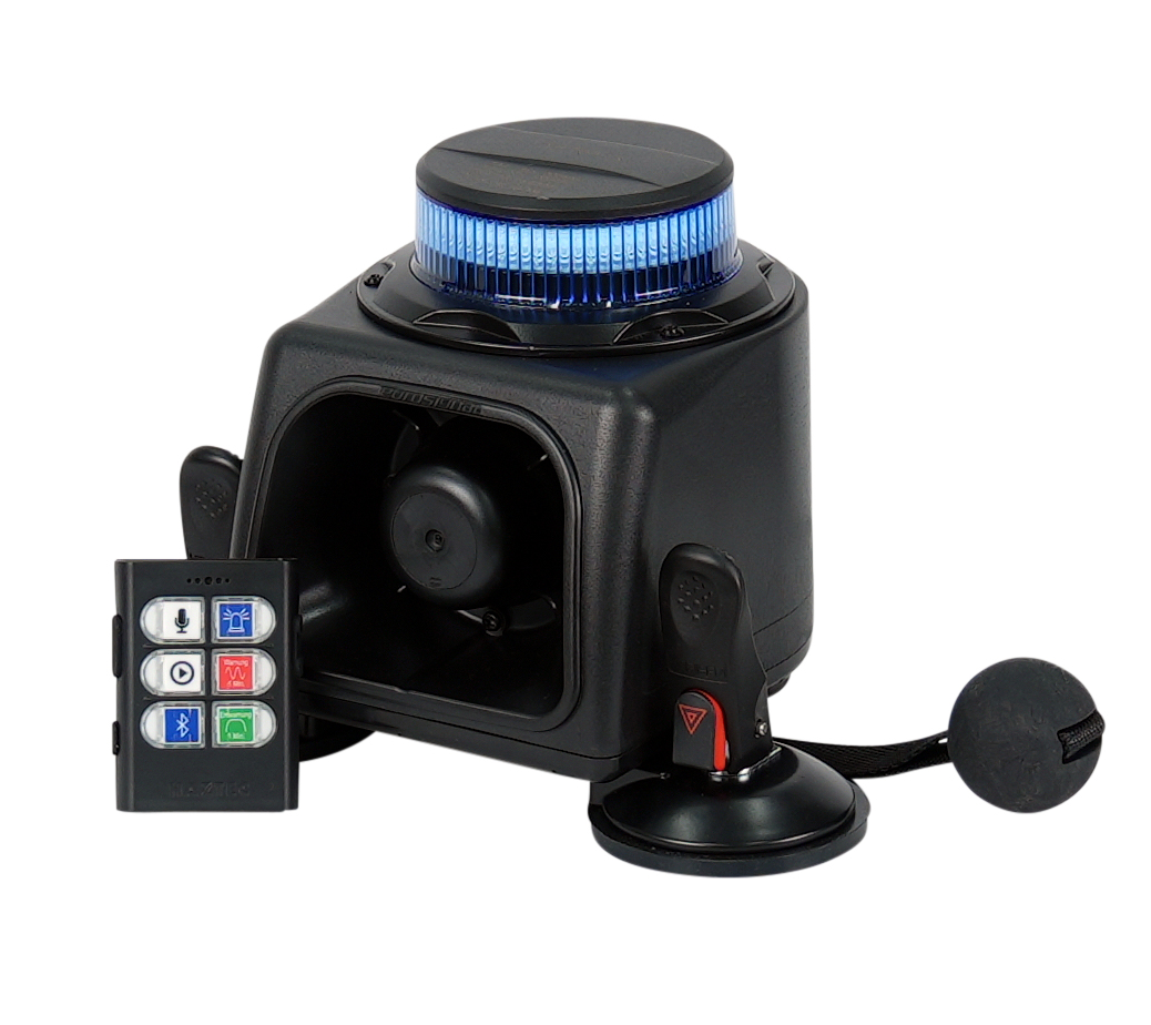 MoWa 2 | Mobile Warnanlage mit Durchsagefunktion, Recorder und Bluetooth | Vakuumhalterung