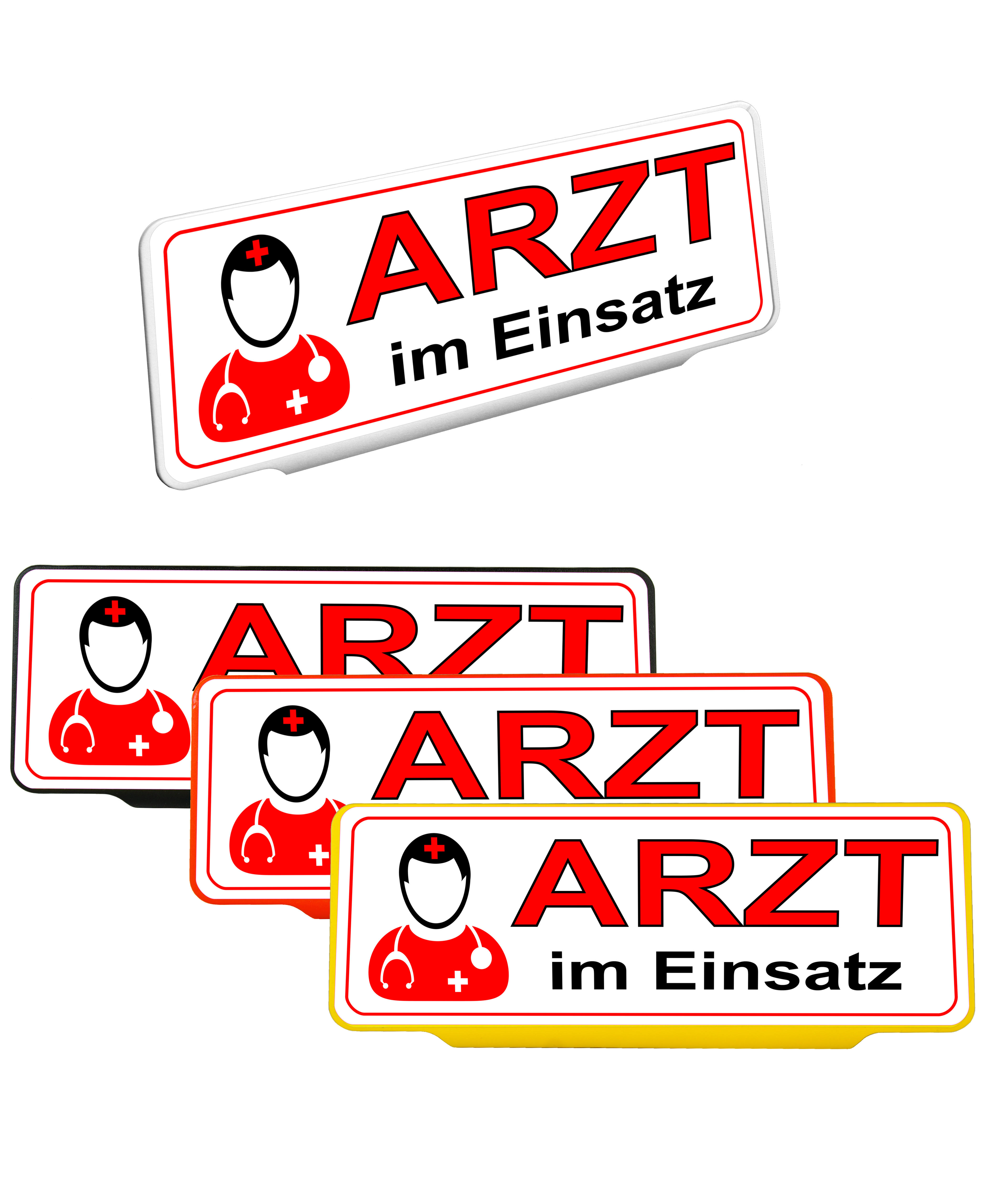 ARZT im Einsatz - Einsatzschild | Dienstschild | Clip KFZ Schild
