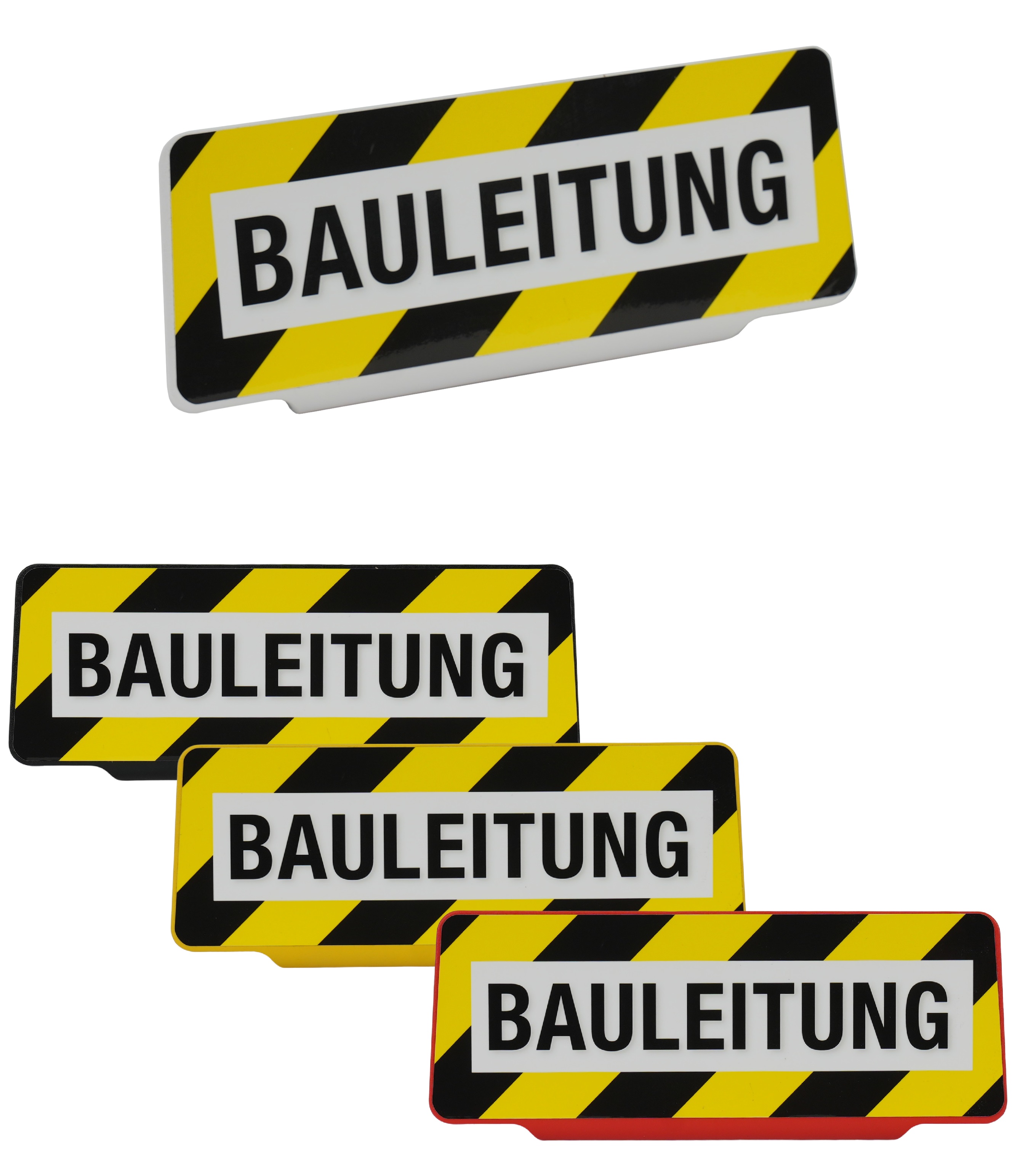 BAULEITUNG Einsatzschild | Dienstschild | Clip KFZ Schild
