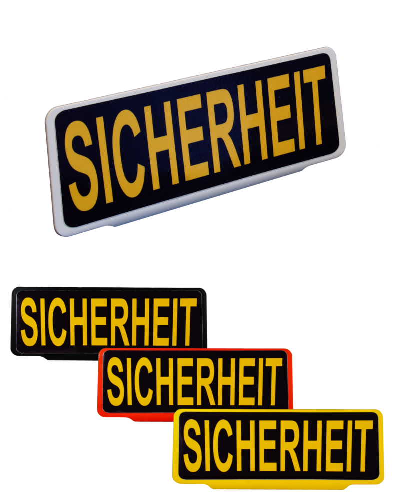 Sicherheit | Einsatzschild | Dienstschild | Clip Technology
