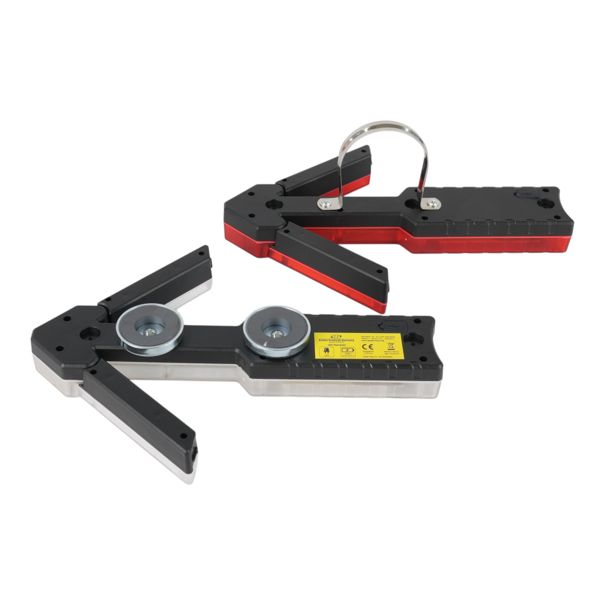 WPF | Notfall LED Warnpfeil mit Magnet,- und Leitkegelhalterung | klappbar | Akku