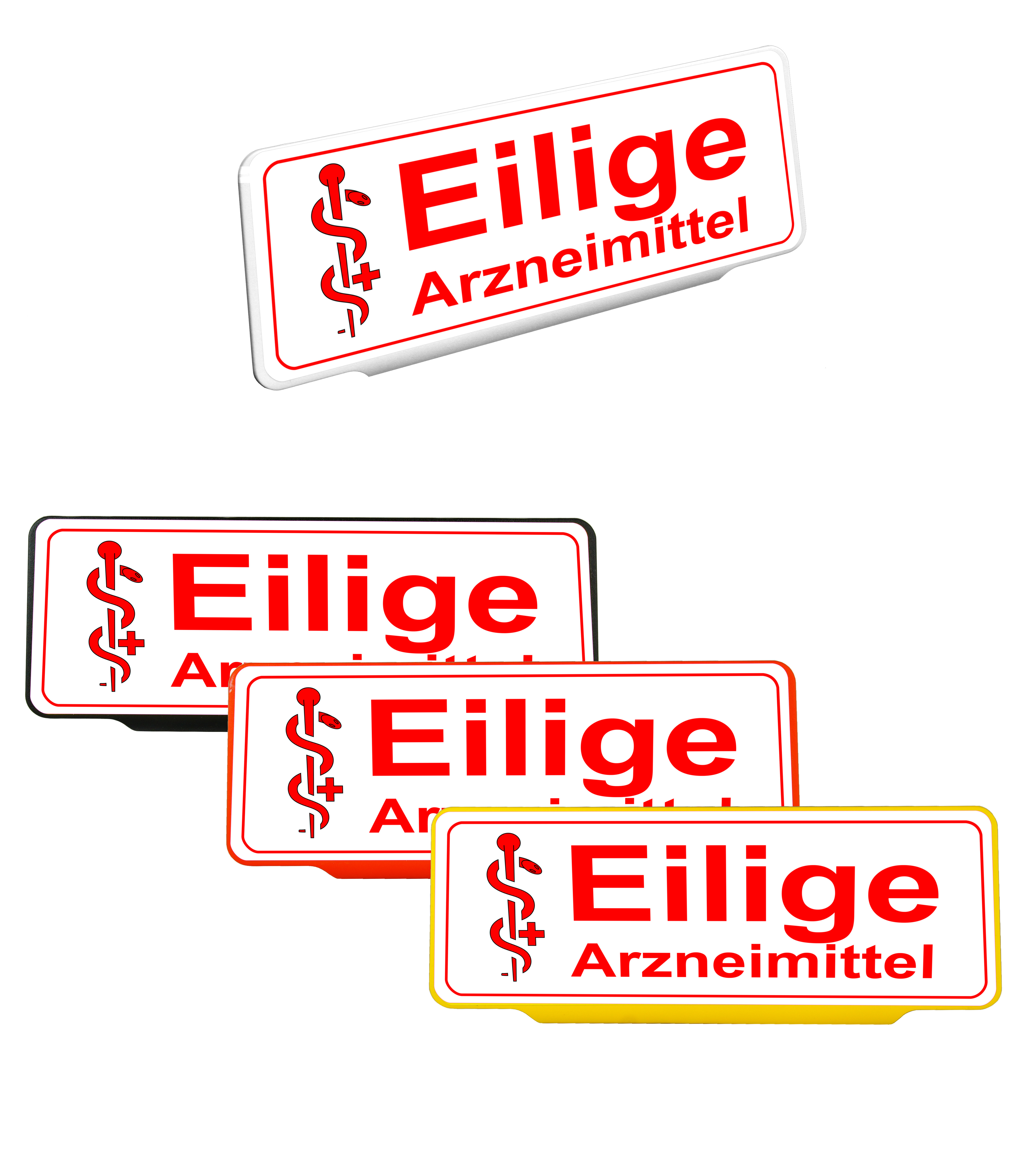 Eilige Arzneimittel - Einsatzschild | Dienstschild | Clip KFZ Schild