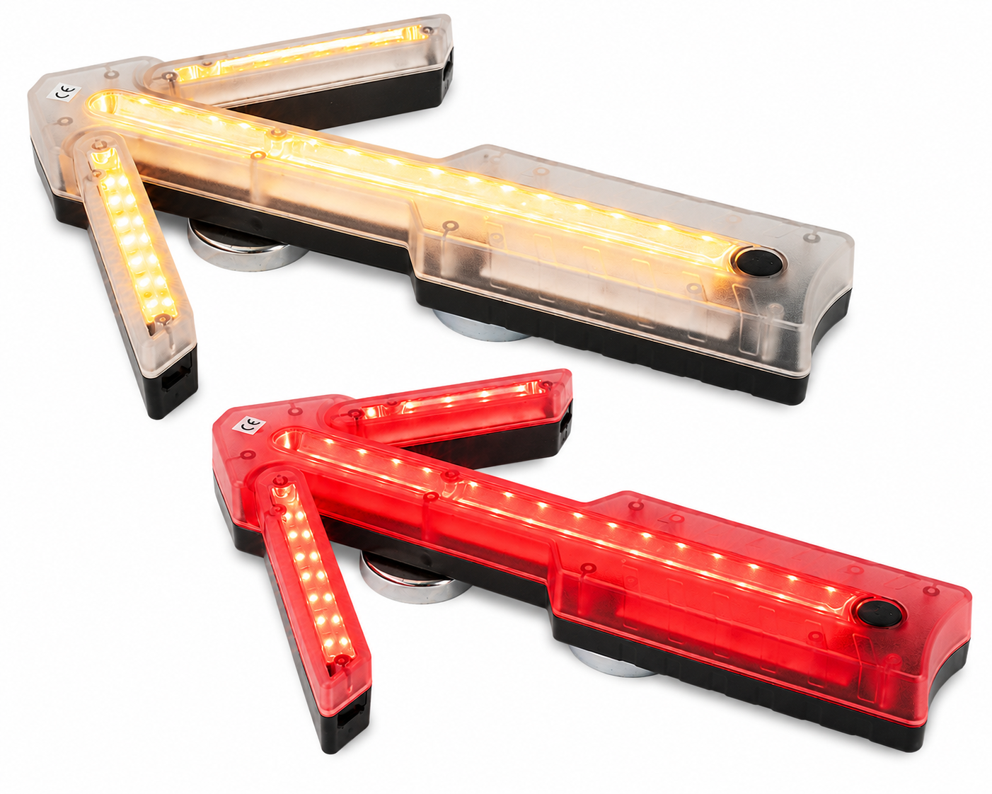 WPF | Notfall LED Warnpfeil mit Magnet,- und Leitkegelhalterung | klappbar | Akku