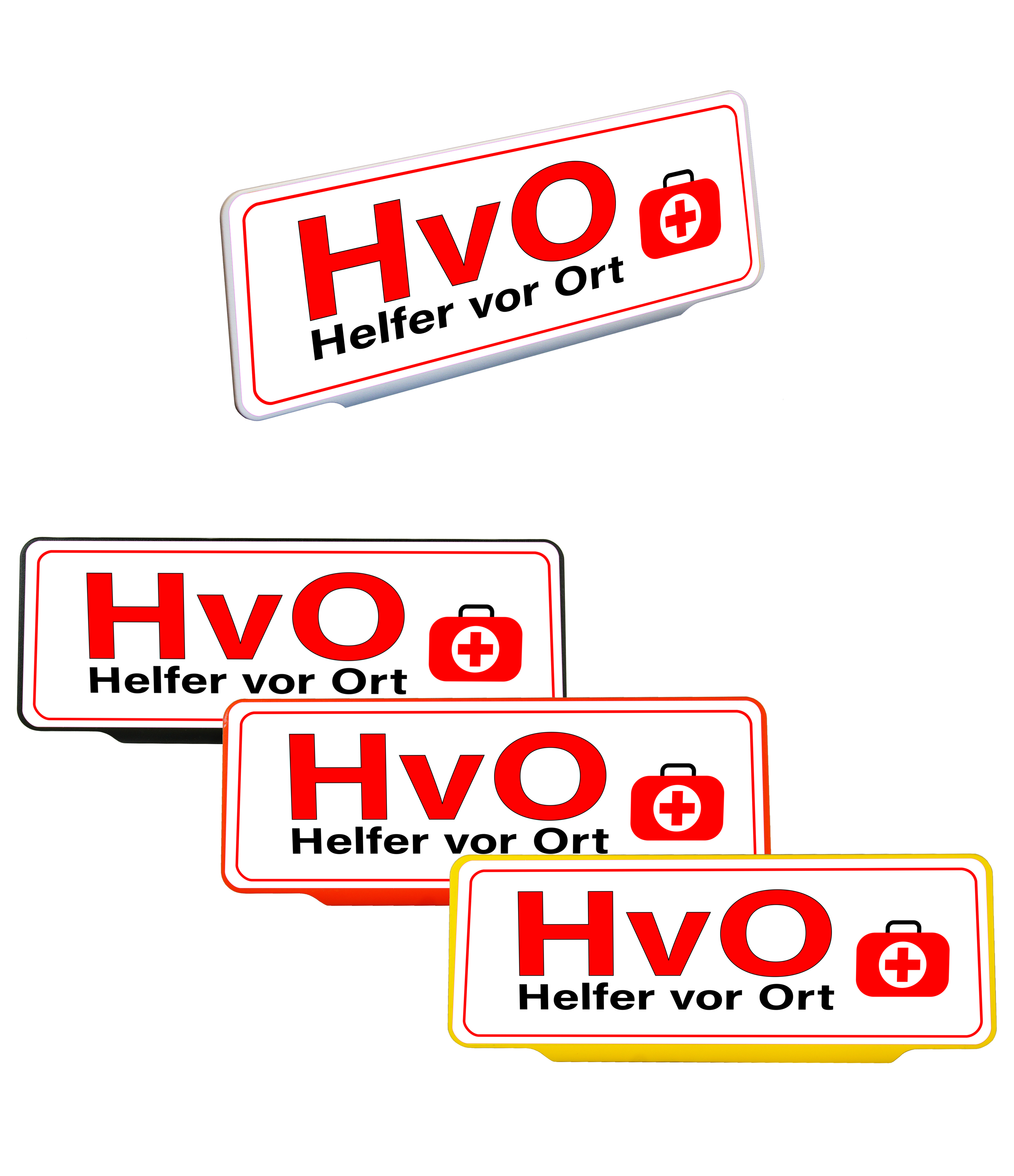 HvO Helfer vor Ort - Einsatzschild | Dienstschild | Clip KFZ Schild